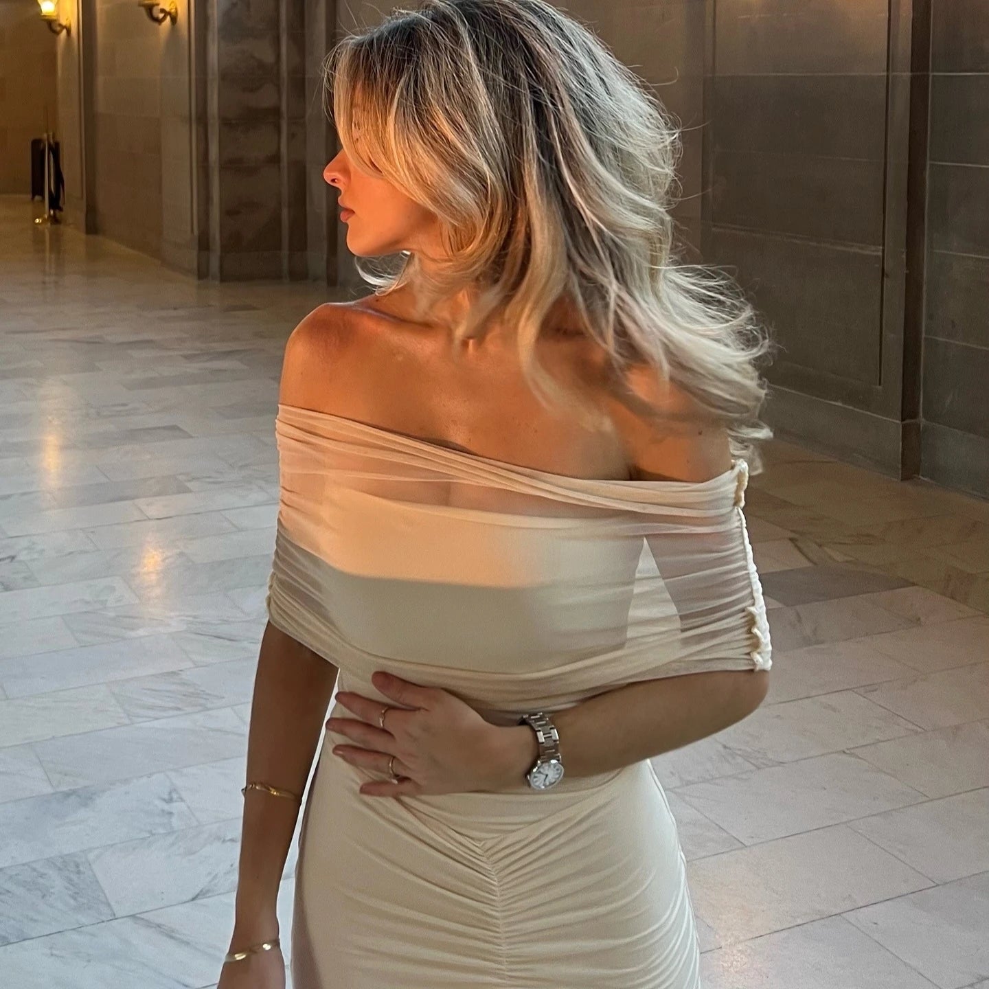 Mingmingxi Summer Off The Shoulder Women Dress 2025 New Arrivals Mini Bodycon Mesh Dress Sexy Party Night Dresses