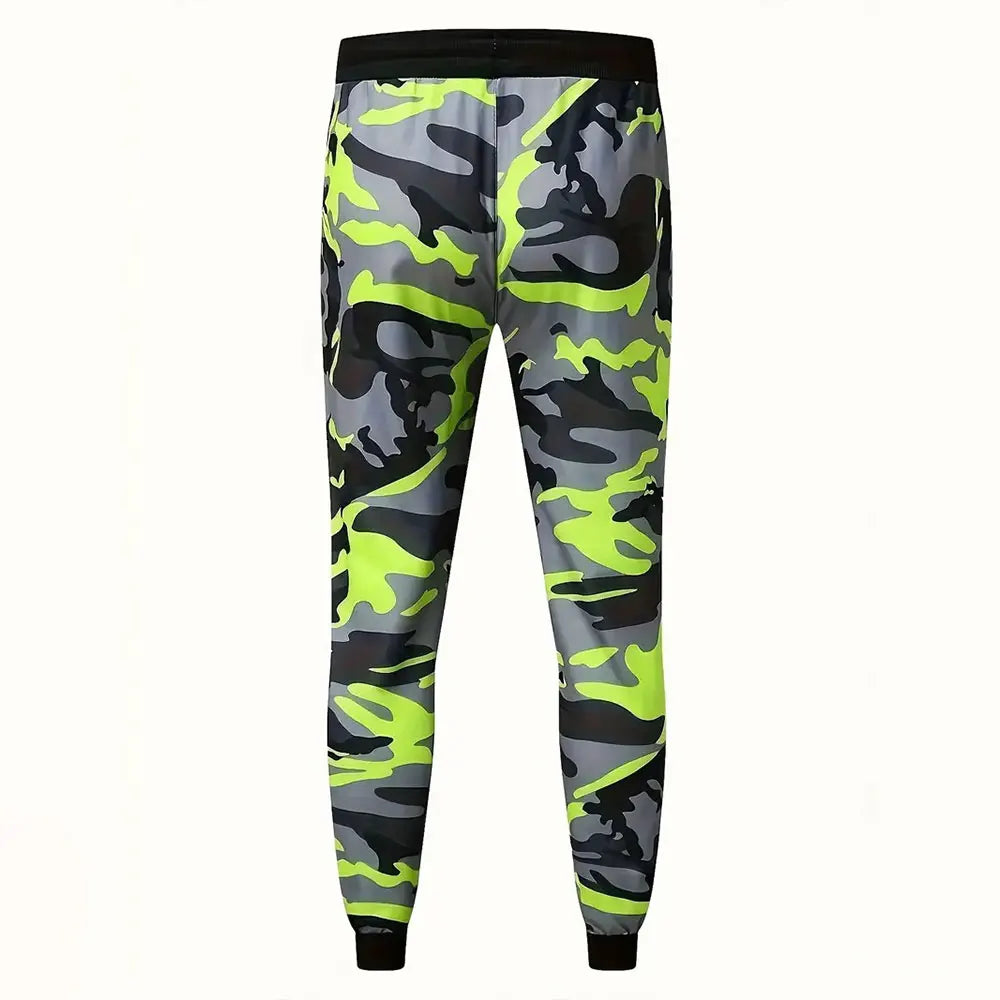 2024 New Fashion Graffiti Printed Sweatpants Men's Large Size Loose Casual Pocket Drawstring Sweatpants Winter Thick Warm Pants