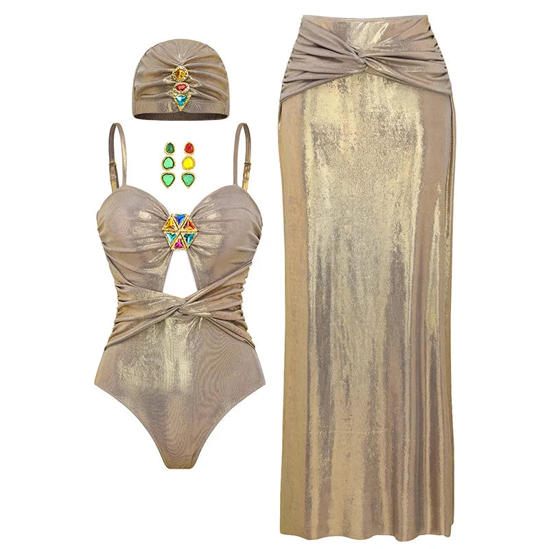 2025 3D Flower Bikini Bandage Swimsuit High Waist Swimwear for Women Brazilian Bikini 3 Pics Bathing Suits Summer Female