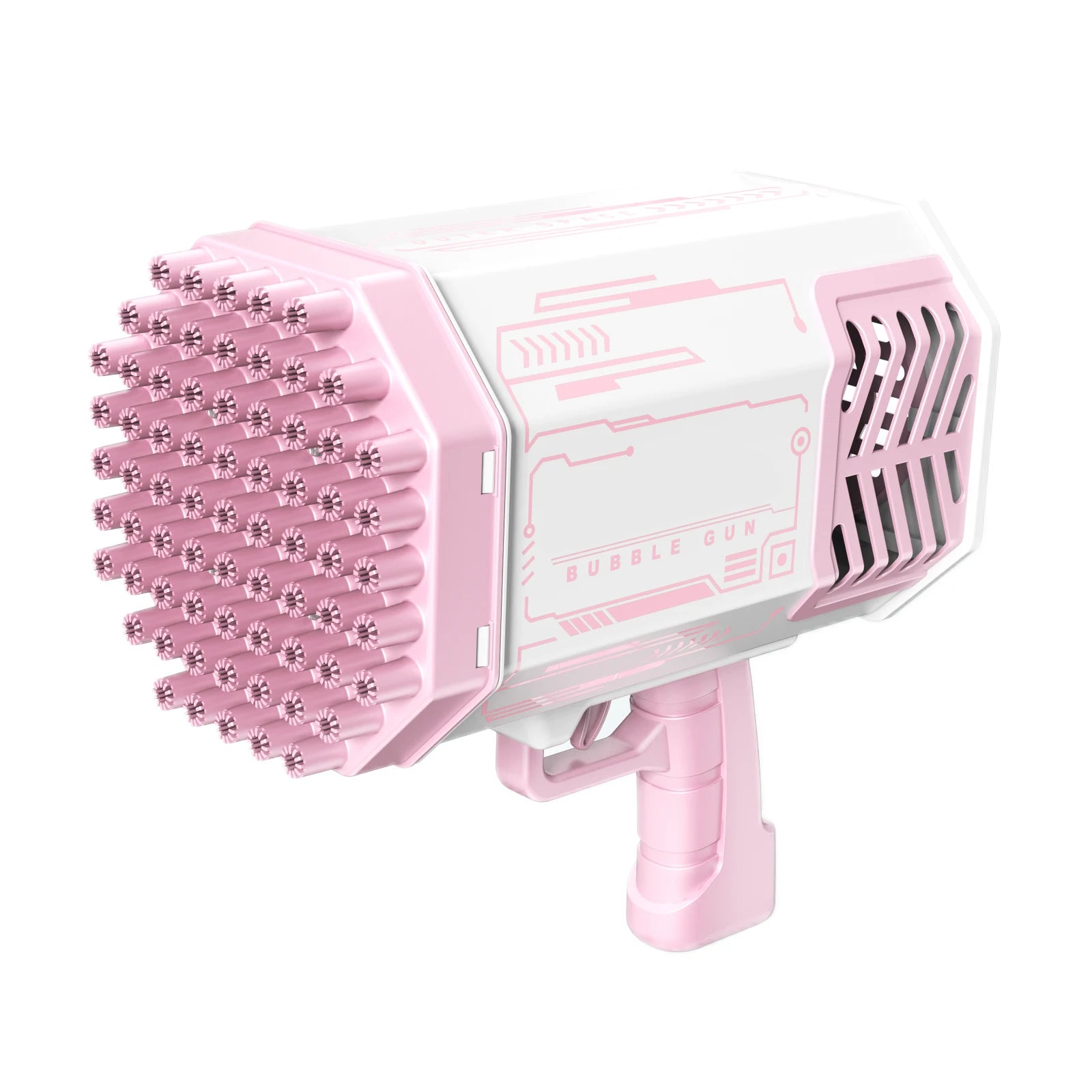 Bubble Gun 69 Holes Soap Bubbles Machine Christmas Gift Gun Shape Automatic Blower With Light Pomperos Toys For Kids XMAS