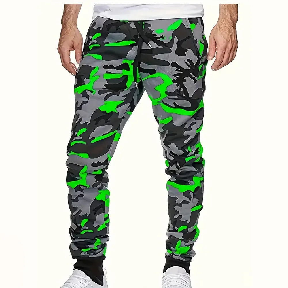 2024 New Fashion Graffiti Printed Sweatpants Men's Large Size Loose Casual Pocket Drawstring Sweatpants Winter Thick Warm Pants