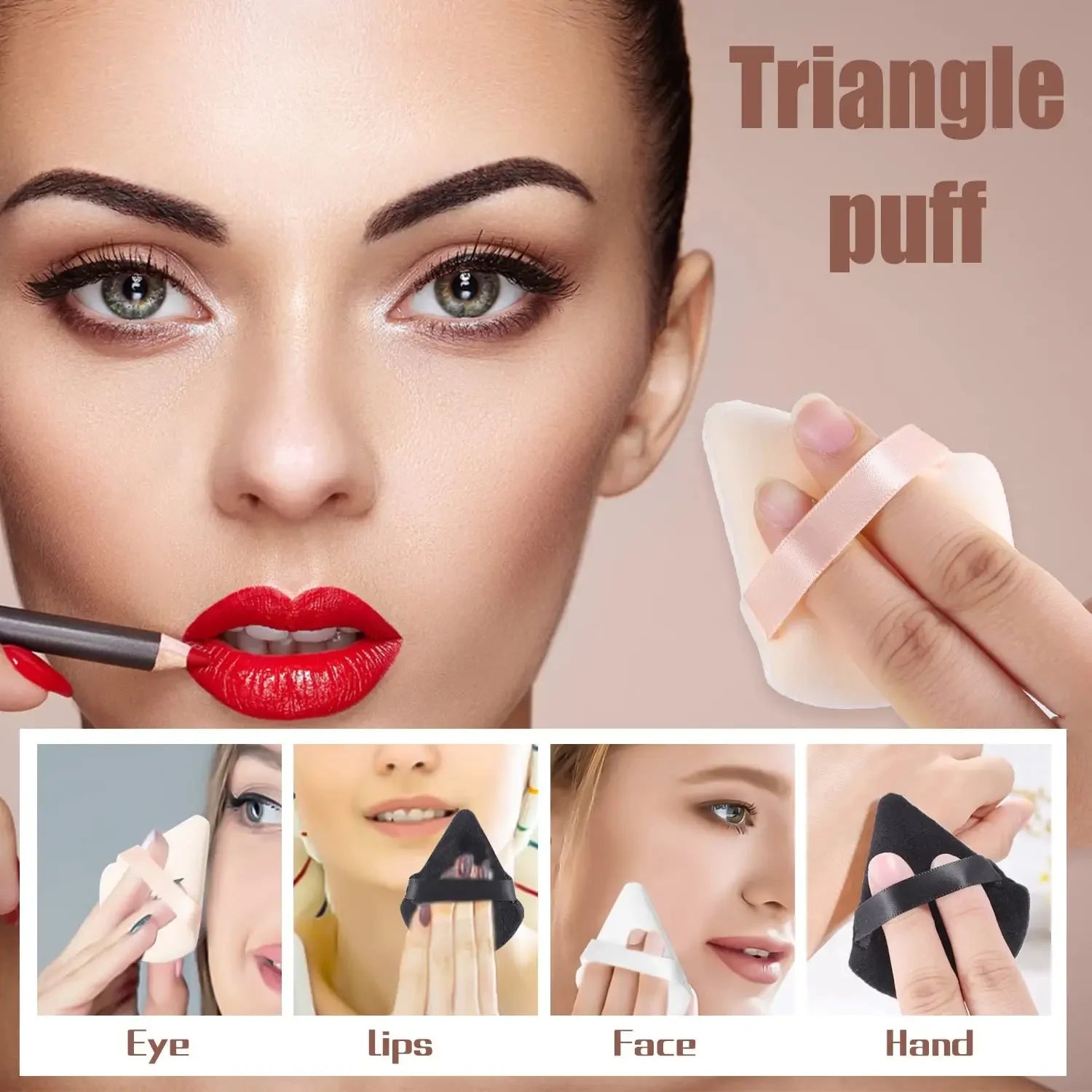 20Pcs Makeup Sponge Kit Beauty Sponges Blender Triangel Powder Puff Mini Make up Sponges For Liquid Foundation Concealer Cream