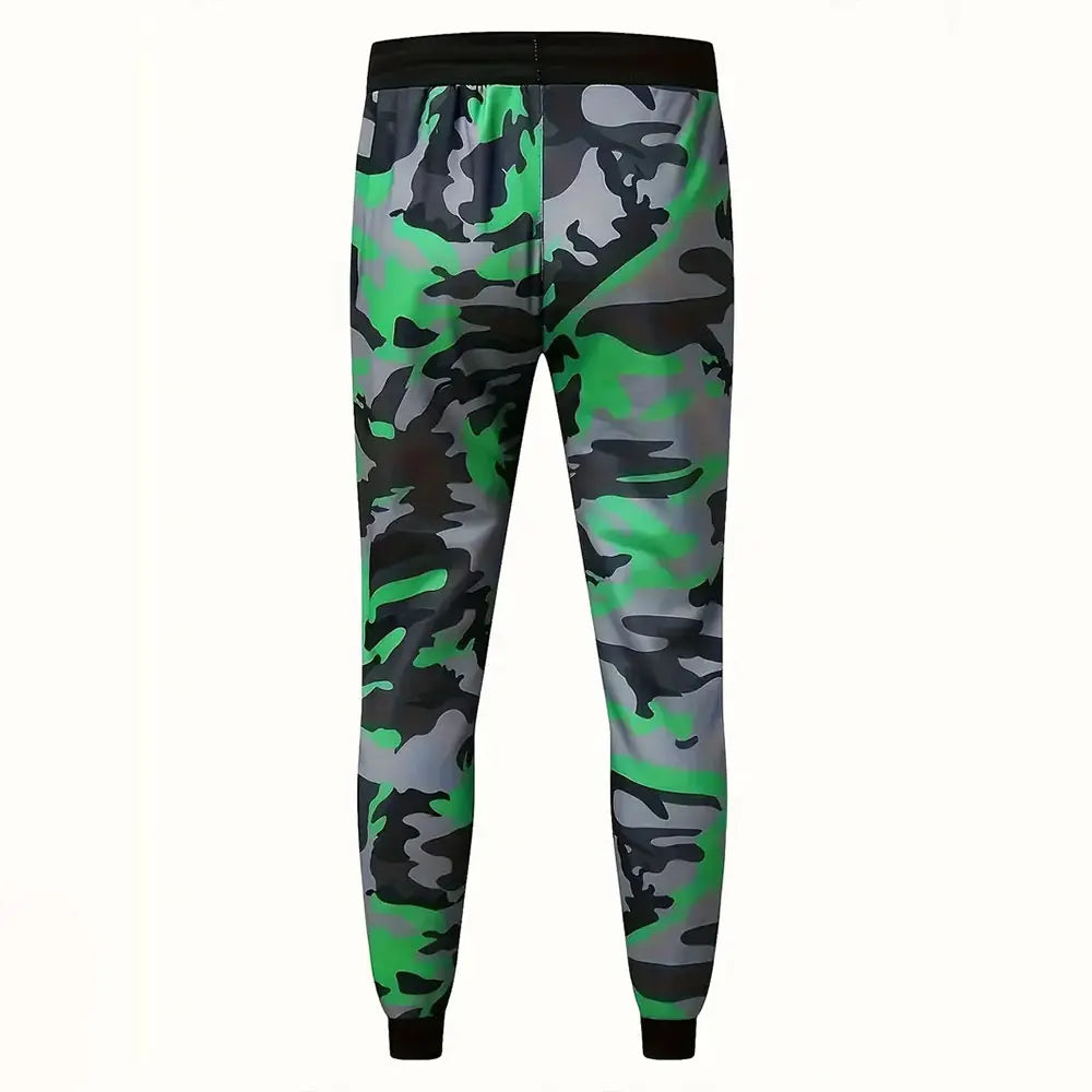 2024 New Fashion Graffiti Printed Sweatpants Men's Large Size Loose Casual Pocket Drawstring Sweatpants Winter Thick Warm Pants