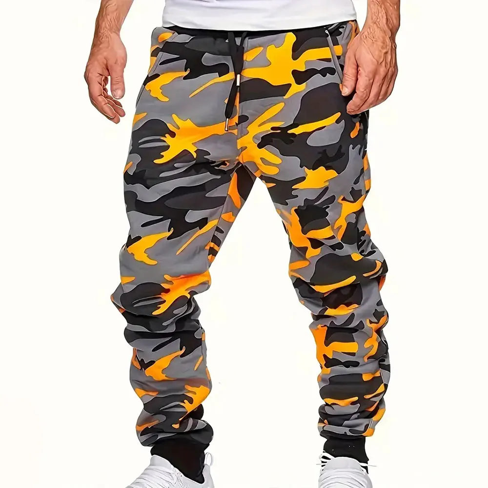 2024 New Fashion Graffiti Printed Sweatpants Men's Large Size Loose Casual Pocket Drawstring Sweatpants Winter Thick Warm Pants