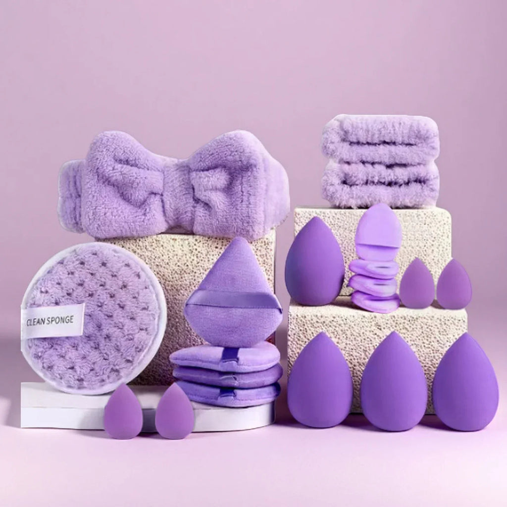 20Pcs Makeup Sponge Kit Beauty Sponges Blender Triangel Powder Puff Mini Make up Sponges For Liquid Foundation Concealer Cream