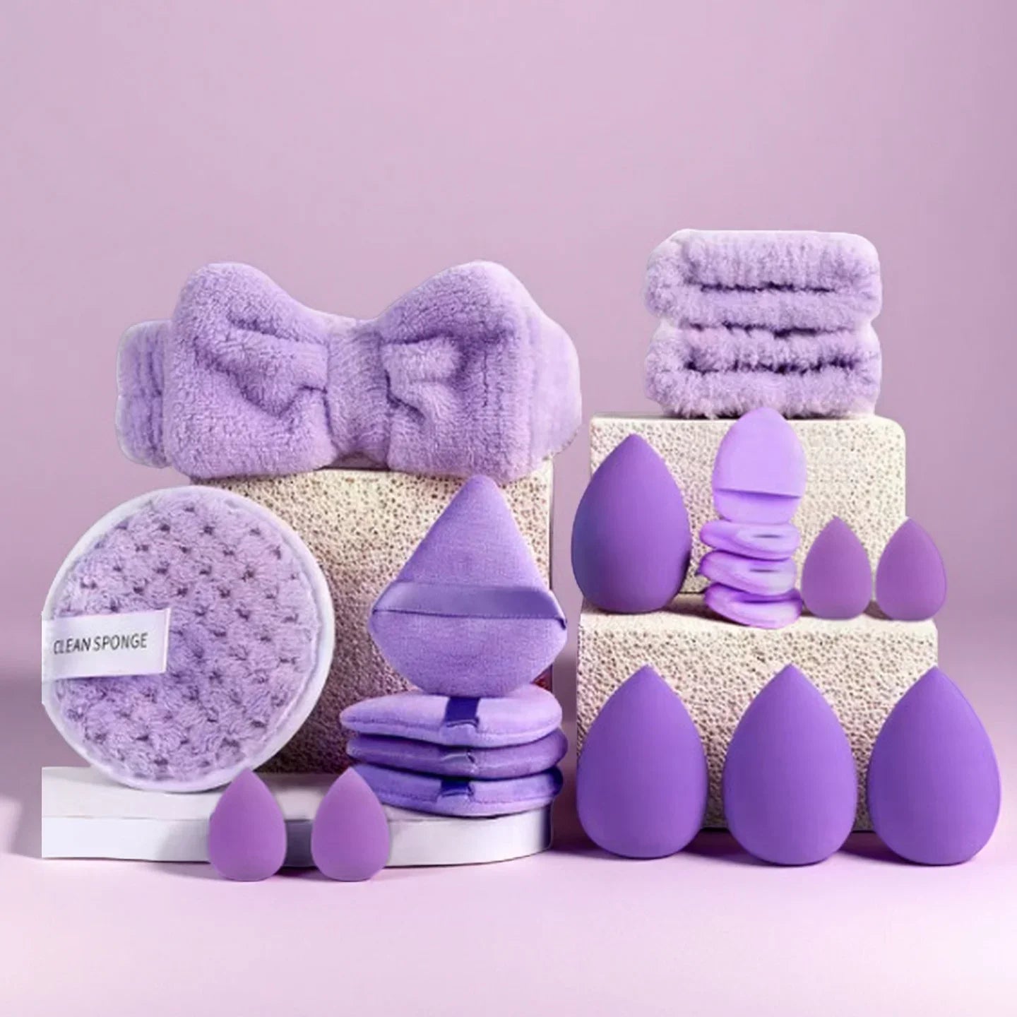 20Pcs Makeup Sponge Kit Beauty Sponges Blender Triangel Powder Puff Mini Make up Sponges For Liquid Foundation Concealer Cream