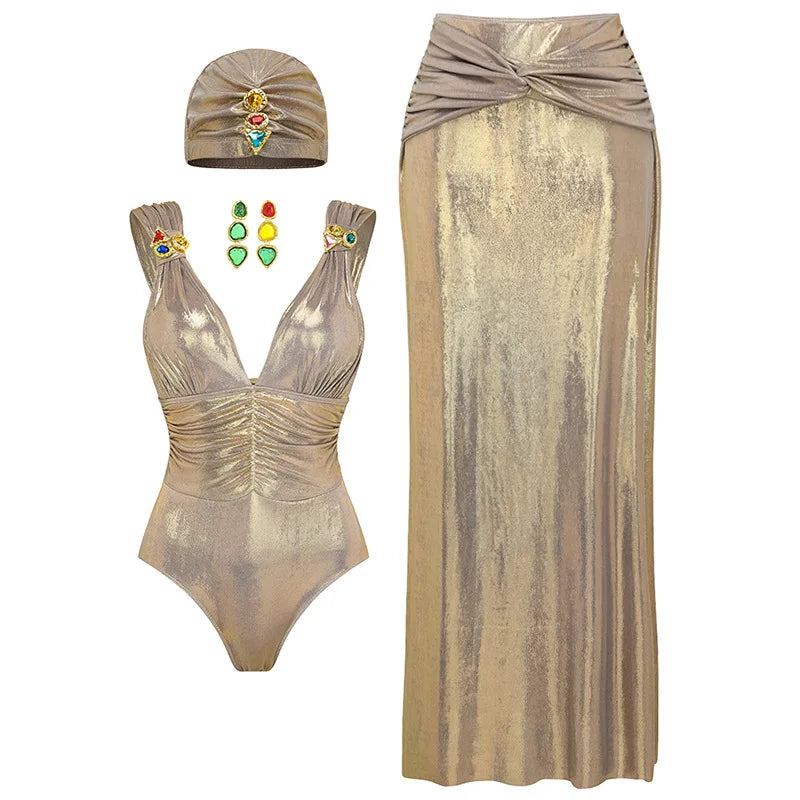 2025 3D Flower Bikini Bandage Swimsuit High Waist Swimwear for Women Brazilian Bikini 3 Pics Bathing Suits Summer Female