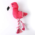 Pet Dog Squeaky Toys Interactive Cartoon Animal Flamingo Shape Dog Chew Toy Training Products Puppy Sound Toys For Small Meduim